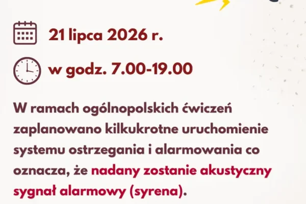 „ALARM-2026” – ogólnopolskie ćwiczenia ostrzegania i alarmowania już jutro