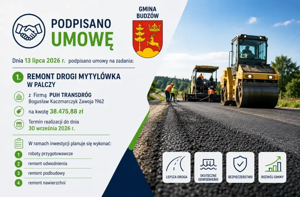 Remont drogi Mytylówka w Palczy – podpisano umowę z wykonawcą