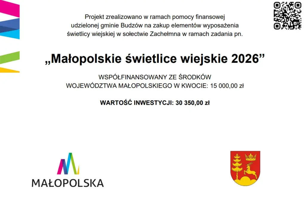 Nowe wyposażenie świetlicy w Zachełmnej – zakup za 30 tys. zł