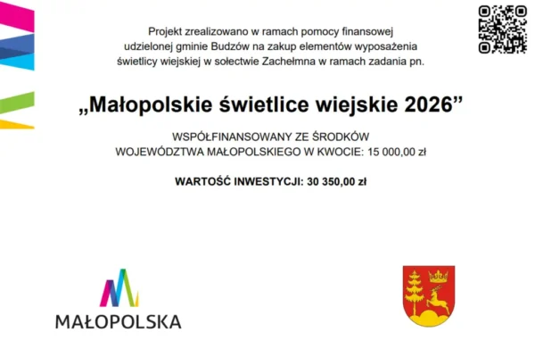 Nowe wyposażenie świetlicy w Zachełmnej – zakup za 30 tys. zł