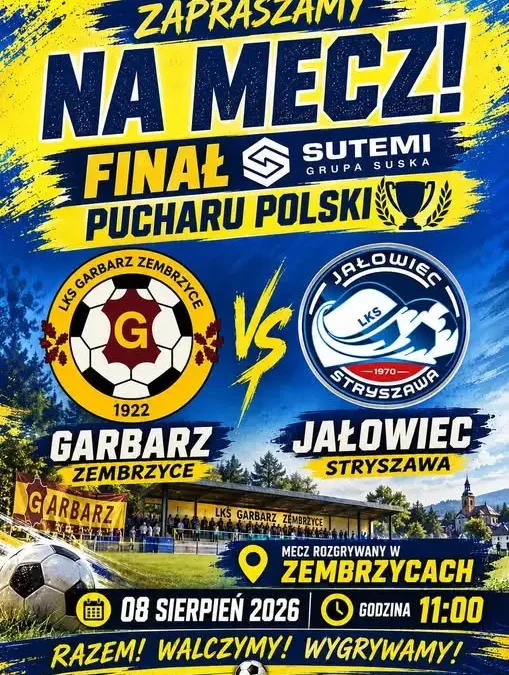 Finał Pucharu Polski w Zembrzycach: Sutemi zmierzy się z PPN Wadowice
