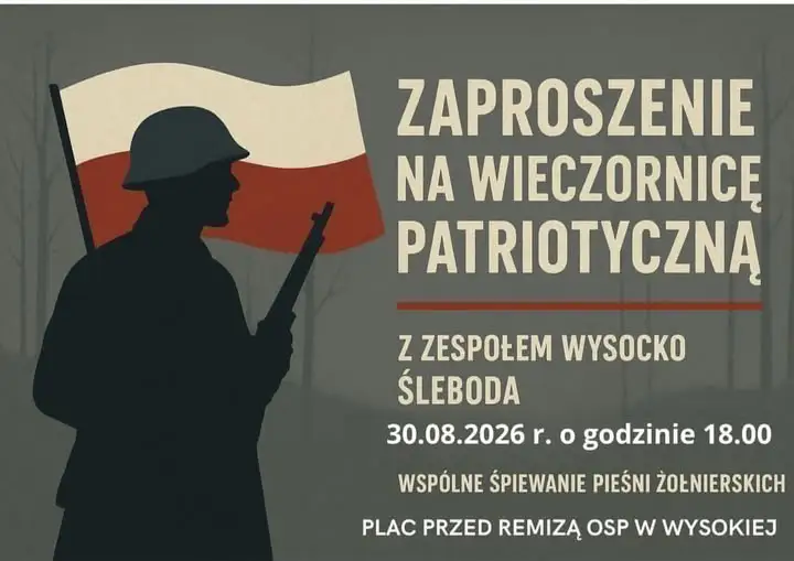Wieczornica patriotyczna w Wysokiej – zaproszenie na 30 sierpnia
