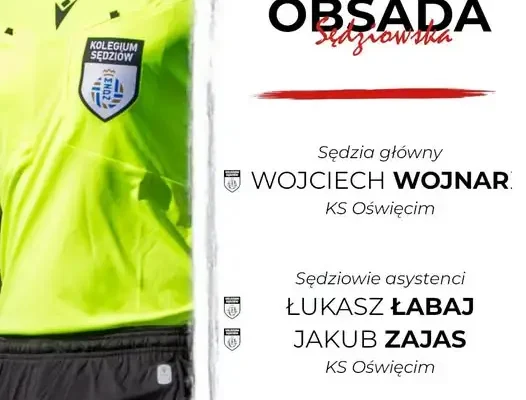 Sędziowie z Oświęcimia poprowadzą niedzielny mecz w Inwałdzie