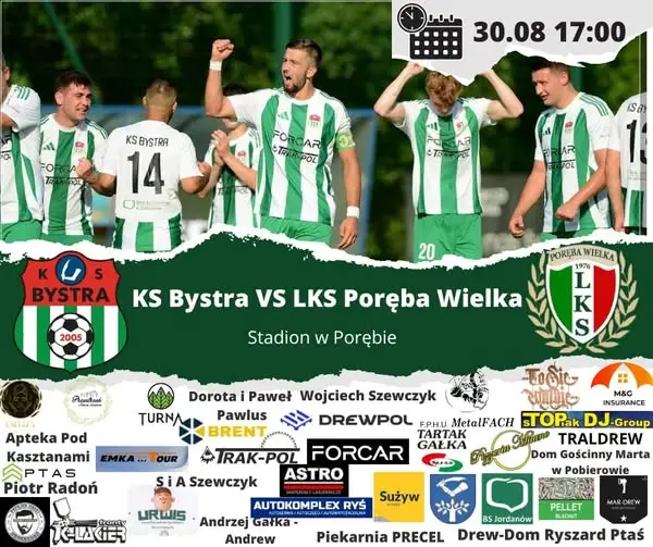 Zapowiedź meczu: KS Bystra zagra z LKS Poręba Wielka w 4. kolejce