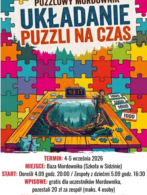 Konkurs układania puzzli na czas w Sidzinie – sprawdź szczegóły