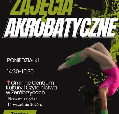 Wrzesień w GCKiCZ w Zembrzycach: akrobatyka i taniec dla dzieci