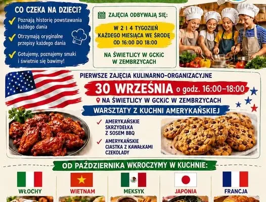 Kulinarna podróż dla dzieci w Zembrzycach – start z kuchnią amerykańską