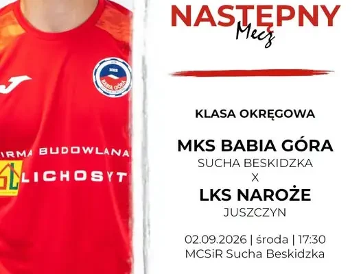 Piłkarski pojedynek w Suchej Beskidzkiej: Babia Góra zmierzy się z Juszczyna