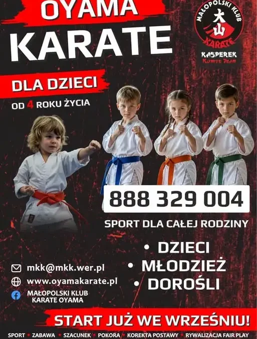 Zapisy na karate Oyama w Stryszawie – start 8 września
