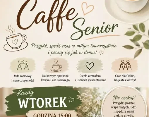 Caffe Senior w Zembrzycach – cotygodniowe spotkania dla seniorów