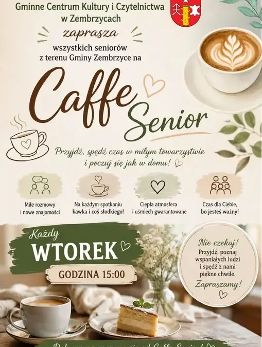 Caffe Senior w Zembrzycach – cotygodniowe spotkania dla seniorów