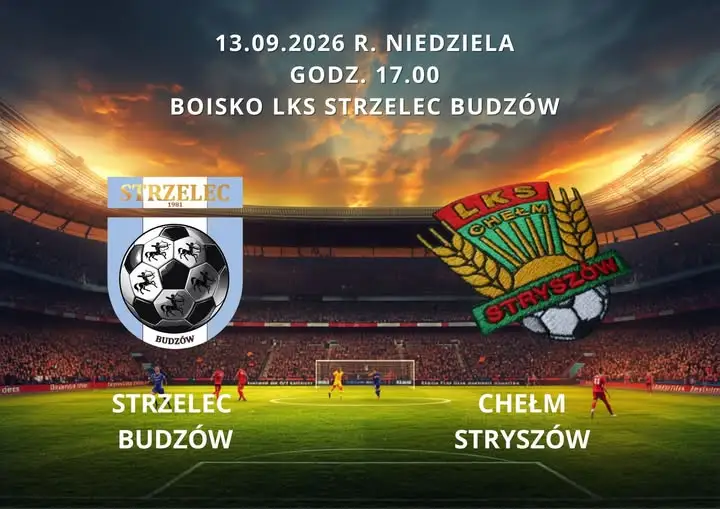 Strzelec Budzów zagra u siebie z Chełmem Stryszów w niedzielę o 17.00