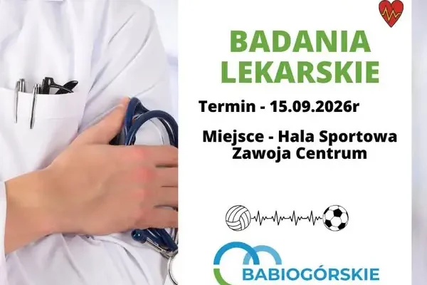 Badania lekarskie dla zawodników BCS Zawoja w Hali Widowiskowo-Sportowej
