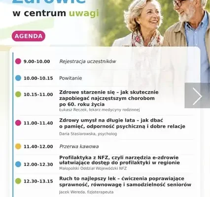 Sucha Beskidzka: bezpłatna konferencja „Zdrowie w centrum uwagi” już 24 września