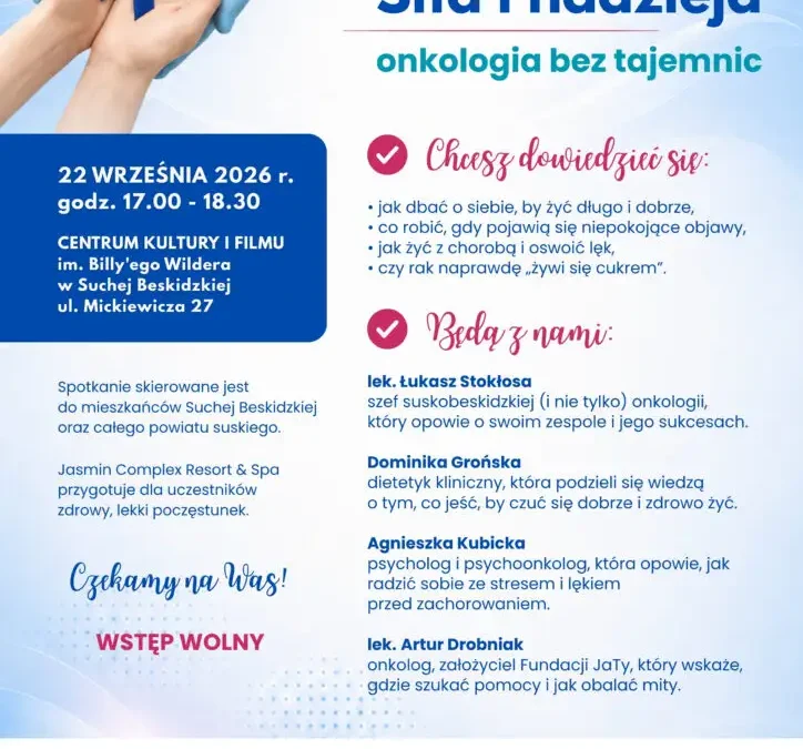 Spotkanie edukacyjne o onkologii w Suchej Beskidzkiej – 22 września